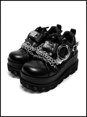 Goth Platform Chunky Ankle Boots Thick Sole Punk Designer Shoes